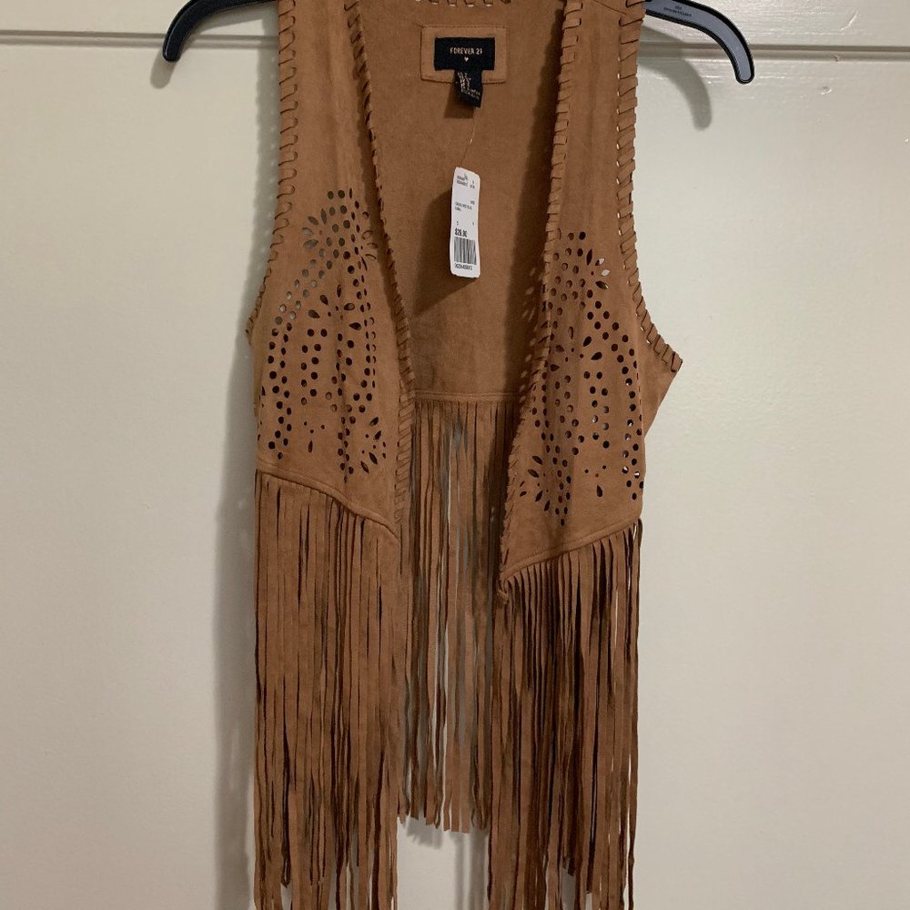 Women's Forever21 Fringe Vest Size SMall